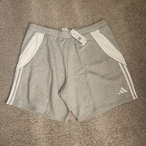 Adidas Tiro 24 Sweatshorts Men's Athletic Gray and White Shorts Sz 2x